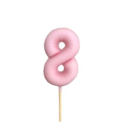Фигурка из шоколадной глазури "Воздушный шарик розовый цифра 8" ФГ173(розовый8)	