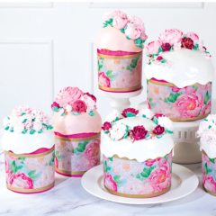 Форма для кулича "Пионы" D110 H85 1 шт 