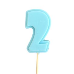 Фигурка из шоколадной глазури "Цифра голубая 2" ФГ177(голубой2)	