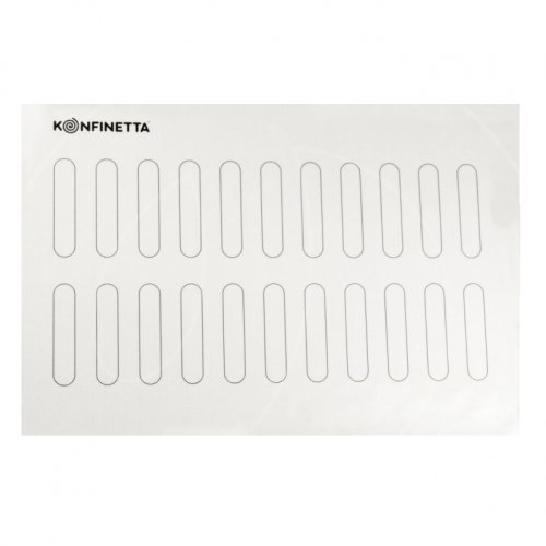 Коврик силиконовый армированный с разметкой для 22 эклеров 60х40 см 5241003