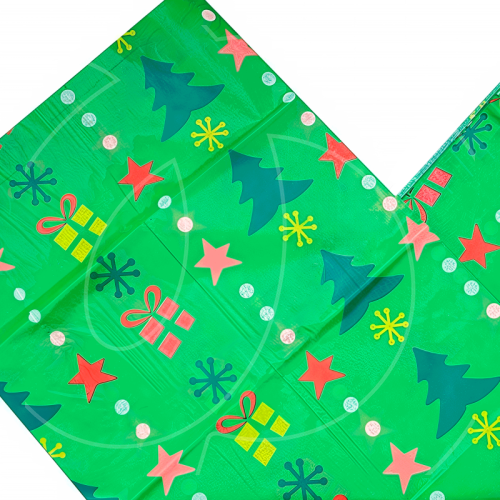 Бумага упаковочная Тишью "Ёлочки" Зелёная 5 шт БТ-27	
