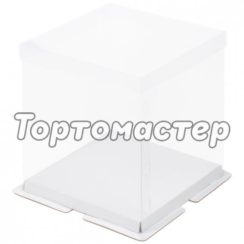 Коробка для шоколадной фигурки/кулича белая 15х15х20 см 022190, 022074