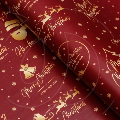 Бумага упаковочная "Золотой Новый год" 70х100 см 9842365