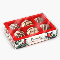 Коробка на 6 конфет "Снегири" 10х14,5х3 см 10508332