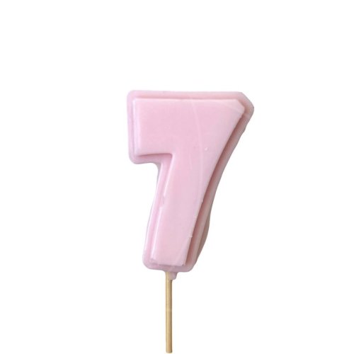 Фигурка из шоколадной глазури "Цифра розовая 7" ФГ177(розовый7)	