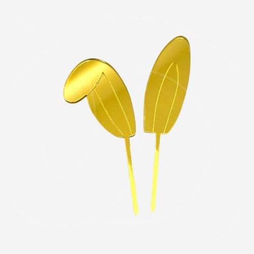 Топпер декоративный акриловый "Кроличьи ушки" Золото 