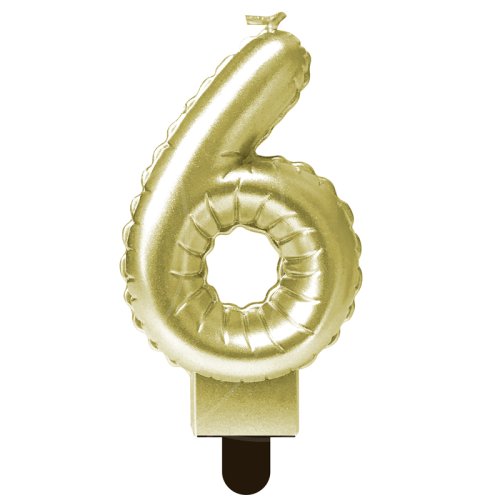 Свеча декоративная Цифра "6" Шар Золото 622095-6	