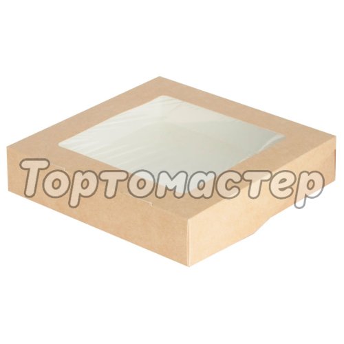 Коробка для печенья/конфет с окном крафт 26х15х4 см OSQ Tabox PRO 1450    ECO Tabox PRO 1450