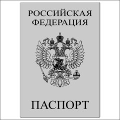 Топпер декоративный акриловый "Паспорт" Серебро 9х5,5 см 