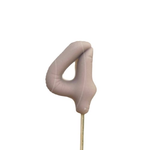 Фигурка из шоколадной глазури "Воздушный шарик молочный цифра 4" ФГ175(молочный4)	