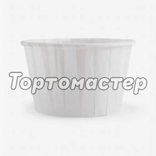Капсула бумажная с подворотом Белая (без ламинации) D50 H40 10 шт 36676