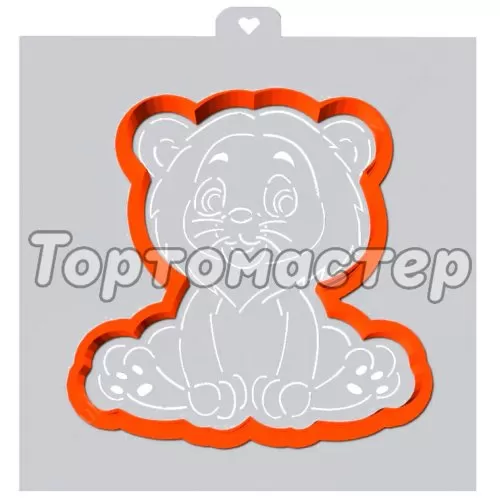 Вырубка пластиковая и трафарет LUBIMOVA "Львёнок" LC-00010926