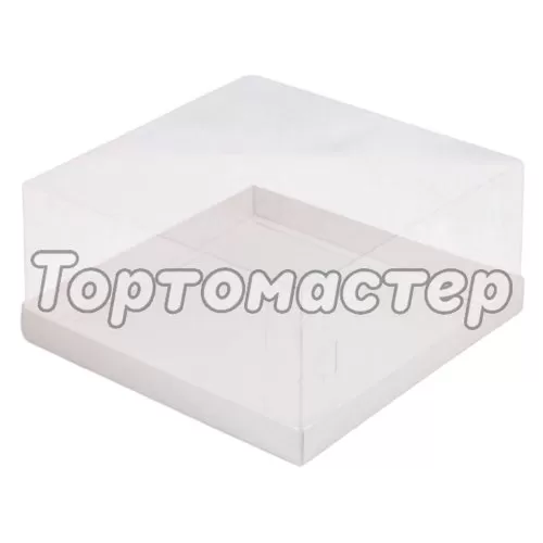 Коробка для торта с прозрачной крышкой 20,5х20,5х10 см 025180