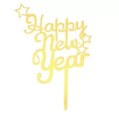 Топпер декоративный акриловый "Happy New Year" 7665933
