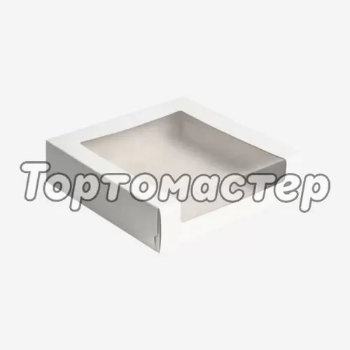 Коробка для зефира с окном белая 22,5х22,5х6 см ForG SHELF I W W 225*225*60 A
