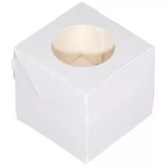Коробка на 1 капкейк белая 10х10х10 см ForG Muf 1 PRO I W W