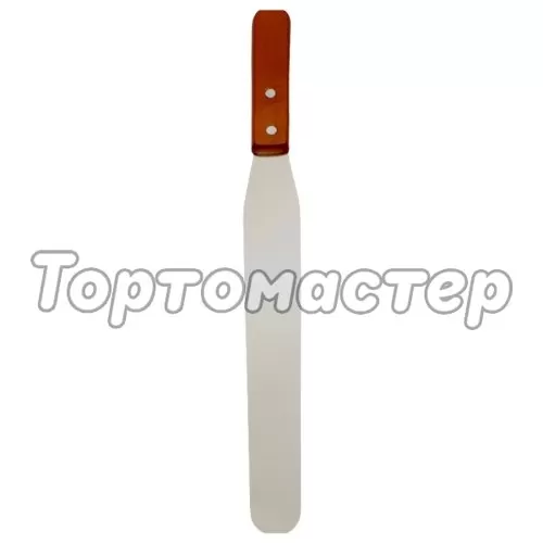Лопатка (спатула) прямая с деревянной ручкой 25 см 2675723